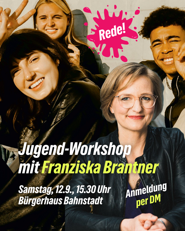 "Rede!"-Jugend-Workshop mit Franziska Brantner in Heidelberg