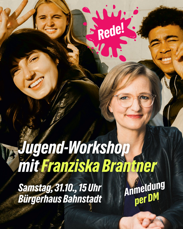 "Rede!"-Jugend-Workshop mit Franziska Brantner in Heidelberg